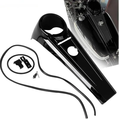 Fuel Gas Tank Dash Panel Cover Trim Gloss Black For Harley Softail Fat Boy 00-17 - Image 1 of 4