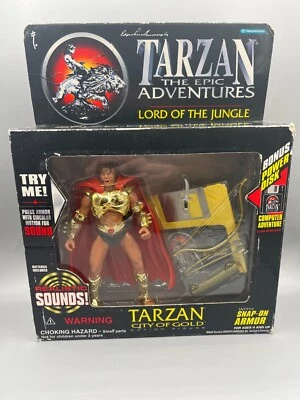 Vintage TARZAN City Of Gold  The Epic Adventures w/Power Disk 1995 Trendmasters - Image 1 of 3