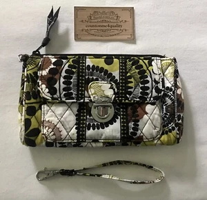 Vera Bradley Cocoa Moss Pushlock Wristlet Geldbörse in sehr gutem Zustand - Bild 1 von 18