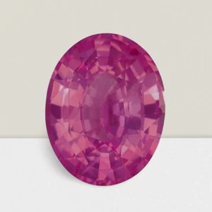 Pink Sapphire Oval Cut Gemstone 6.1 Cts - 14x10 mm Flawless Loose Gem - Picture 1 of 6