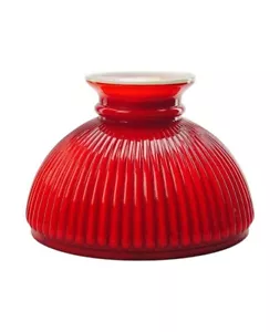 Sherwoods Brand Oil Lamp Shade Ribbed in Red Outer - Picture 1 of 3