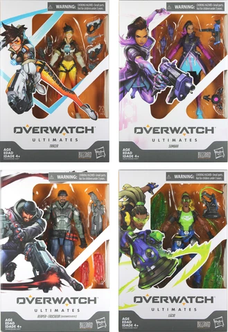 Overwatch Ultimates Action Figures ~  TRACER, LUCIO, SOMBRA & REAPER ~ Series 1 Cover