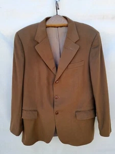 Vintage Burberrys Jacket Mens EU 56 Olive 100% Cashmere Made in Spain 80s Flaw - Picture 1 of 24