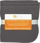 Mkitchen Waffle Dish Cloths are 100% Microfiber Absorbent Dish Cloths Gray