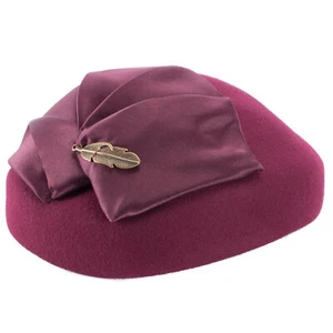 Womens 1940s Wool Felt Tam Beret Casque Cocktail Pillbox Hat Fascinator A599 - Picture 1 of 42