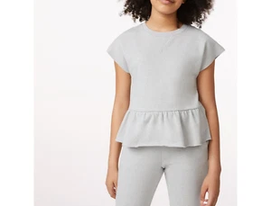 Free Assembly Girls Peplum Hem Sweatshirt, Size:M(7-8) - Picture 1 of 4