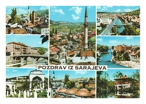 Postcard 4x6 Bosnia and Herzegovina Capital of Sarajevo Greetings Multiple Image - Picture 1 of 2
