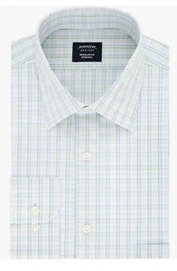 Arrow Mens Regular-Fit Dress Shirt Easy Care Stretch Long Sleeves 18-18.5 36/37 - Picture 1 of 3