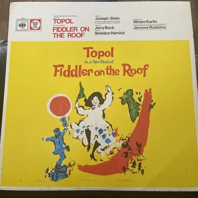 TOPOL - FIDDLER ON THE ROOF Original London Cast Recording Vinyl Lp - Image 1 of 2