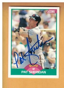 Pat Sheridan AUTOGRAPHED 1989 SCORE ROOKIE & TRADED BASEBALL CARD SIGNED GIANTS - Picture 1 of 1