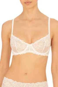 Natori Underwire Bra 34B White Lace Unlined Adjustable Convertible Straps NEW - Picture 1 of 14