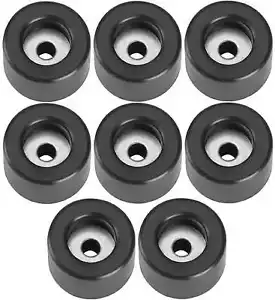 8 Gummifüße Ø 25 x 15 mm Stahleinlage Adam Hall 4904 Gerätefuß Möbelfüße Gummi - Bild 1 von 4