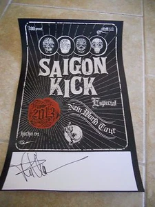 SAIGON KICK  PHIL VARONE AUTOGRAPHED SIGNED 2013 TOUR 11X17 POSTER - Picture 1 of 1