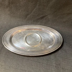Bandeja de servicio de placa de plata antigua 4 marcas de fabricantes - Imagen 1 de 7