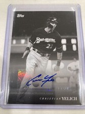 2020 Topps On Demand Online Black And White Baseball Christian Yelich Autograph