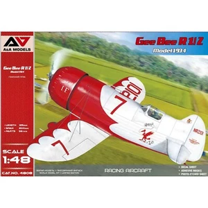 Gee Bee R1/2 Modelo 1934 Modelo Plástico Aicraft Kit Escala 1:48 A&A Modelos AA4808 - Imagen 1 de 4