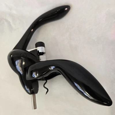 Le Creuset Original Lever Wine Corkscrew Bottle Opener Black Premium Enthusiast - Image 1 of 3