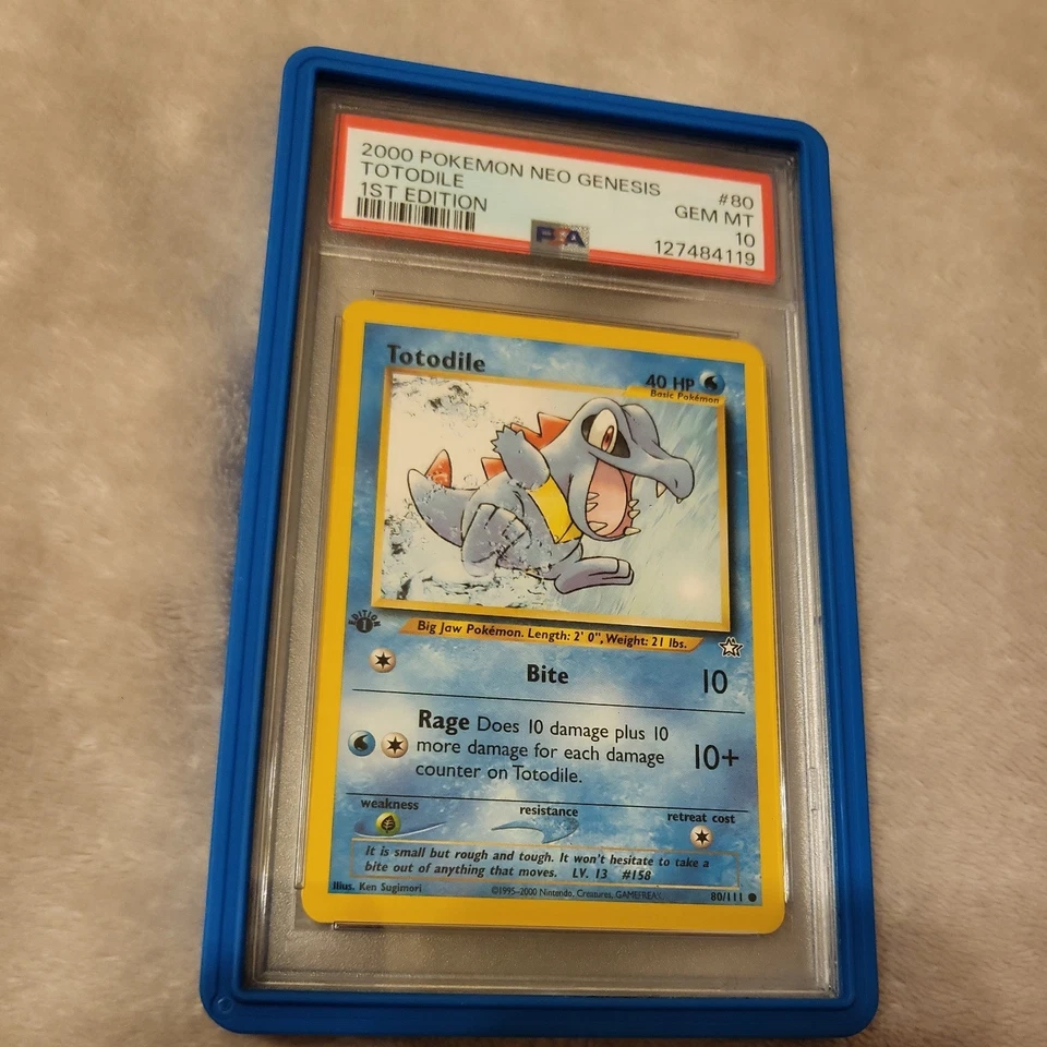 2000 WOTC POKEMON NEO GENESIS 1ST EDITION TOTODILE 80/111 COMMON PSA 10 GEM MINT - Image 1 of 1