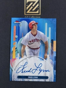 2025 Topps Finest Baseball Fred Lynn 66/99 Finest Autograph Blue Refractor -LYQ - Picture 1 of 2