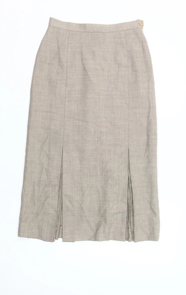 Windsmoor Women’s Beige Wool Midi Pencil Skirt Size 12 - Image 1 of 4