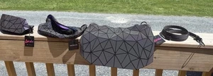 Luxshe Geometric Halographic Reflective Med Tote Shoulder Bag, Hip Pack, ACC Bag - Picture 1 of 15