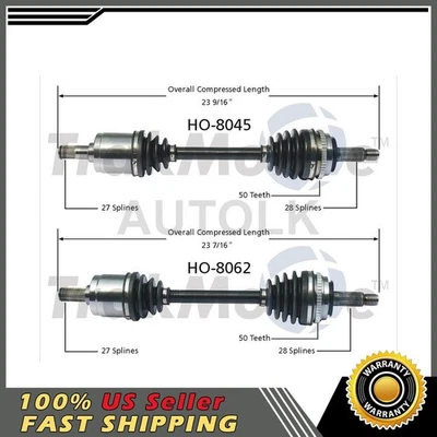 Eje TrakMotive CV compatible con Honda Accord 1990 1991 1992 1993 Foto 1 de 3