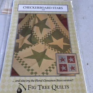 Quilt Pattern: "Checkerboard Stars" #108 by Fig Tree Quilts - Picture 1 of 2
