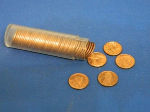 1961 Lincoln Memorial Penny No Mint Mark Roll (50?) NICE - Picture 1 of 2