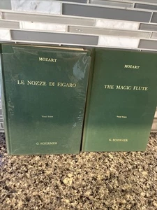 Mozart🎶 Opera Vocal Score Set 2 HC Magic Flute & Figaro G. Schirmer Billingual - Picture 1 of 22