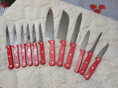 Juego de cuchillos GINSU Kiso 12 piezas rojo apto para lavavajillas hoja de acero inoxidable  Foto 1 de 4