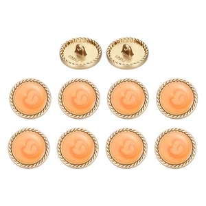 Botón de Costura Metal Vintage Dorado 20mm Redondo Metal, Paquete Naranja de 10 - Imagen 1 de 6