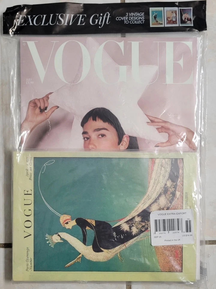 DUA LIPA British Vogue UK Magazine July 2025 + Vintage Cover Nootbook (SEALED) Foto 1 de 1