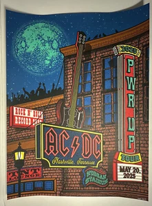 AC/DC Nashville Konzert Poster 20. Mai 2025 Pop Up Exclusive 589/857 - IN HAND! - Bild 1 von 7