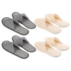 4 Pairs Home Slippers Plane Slippers Portable Slippers Trip Slippers