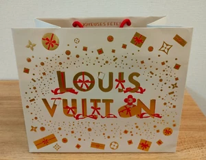 LOUIS VUITTON 2023 Xmas Design 10 x 8 X 6 inches Small Paper Gift/Shopping Bag - Picture 1 of 8