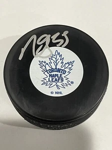 Mark Giordano Autographed Signed Toronto Maple Leafs Hockey Puck b - Picture 1 of 1