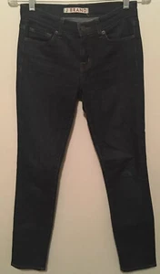 Jeans denim in cotone J Brand ""Gamba magra"" lavati blu scuro (25 W x 28 L) - Foto 1 di 9
