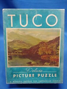 VINTAGE TUCO PUZZLE 1940s Beautiful Landscape and Lake Scene