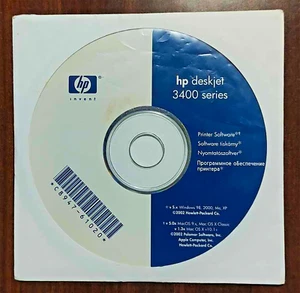 HP Deskjet 3400 Series Printer Software CD-ROM 2002 Windows Mac Driver Install - Picture 1 of 2