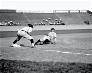 Babe Ruth Photo 8X10 - Sliding Into Third Bambino New York Yankees - Picture 1 of 1