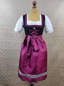 Waldschutz Waldschütz Dirndl Dress With White Top Octoberfest Size S 36/38