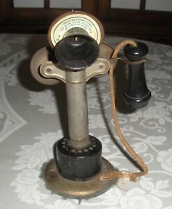 Ma-Ma Plaphone 670 Candlestick Phone ~ Gong Bell Co Antique Circa 1920’s
