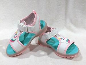 Carter's Toddler Girl's Feline Pink/Multicolor Unicorn Sandals - Size 8/10 NWB