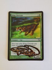 MTG King Cheetah, ninth edition, foil ,signed by Terese Nielsen.