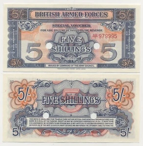Großbritannien 5 Schilling ND 1948 Pick M20.d UNC unzirkulierte Banknote storniert - Bild 1 von 1