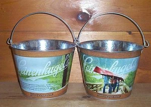 LEINENKUGELS BREWERY 2 GALVANIZED METAL BEER ICE BUCKET COOLER NEW - Picture 1 of 1