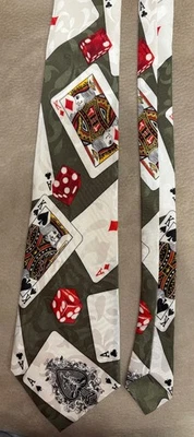 CORBATA CUELLO A. ROGERS 100% POLIÉSTER de colección baraja de cartas juego póker casino Foto 1 de 2