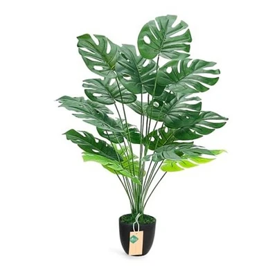  Plantas falsas 28"" grandes plantas de imitación plantas artificiales Monstera de interior 1 negro Foto 1 de 4