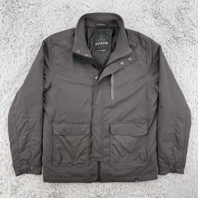 Chaqueta Prana Para Hombre L Gris Carbón Cremallera Completa/A Presión Nylon Elastizado Relleno de Poliéster Foto 1 de 4