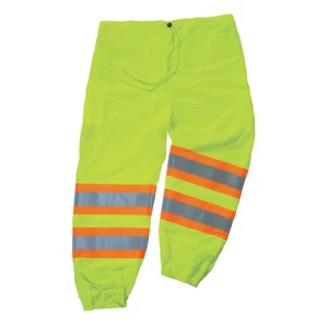 unisex adult Class Two-tone Reflective Safety Pants, Lime, Large-X-Large - Picture 1 of 7